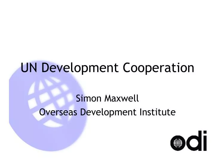 un development cooperation