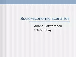 Socio-economic scenarios