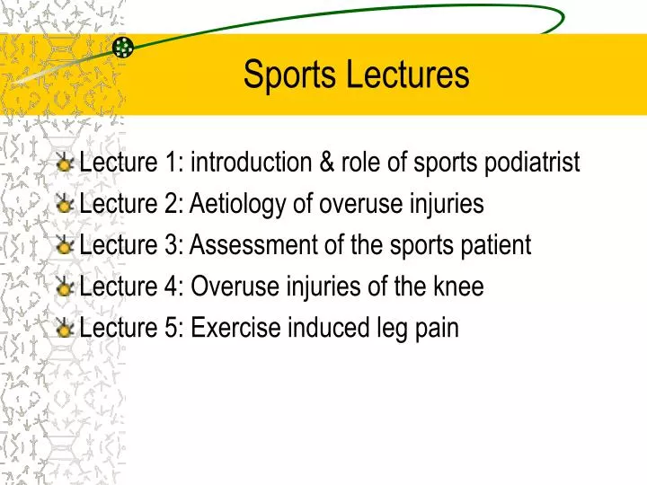 sports lectures