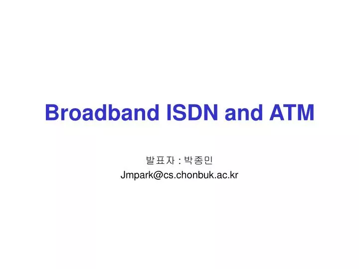 broadband isdn and atm