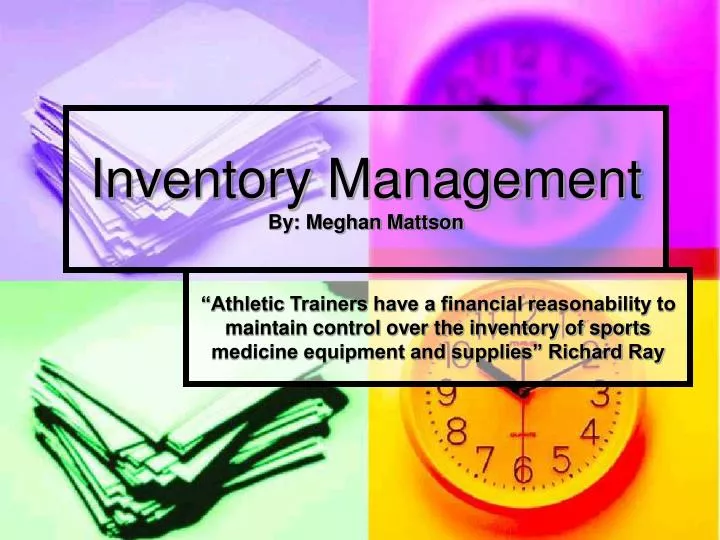 inventory management by meghan mattson