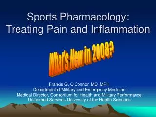Sports Pharmacology: Treating Pain and Inflammation