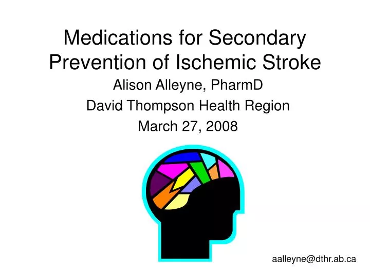 medications for secondary prevention of ischemic stroke