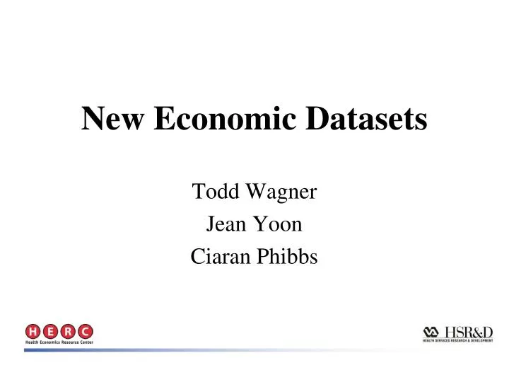 new economic datasets