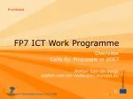 FP7 ICT Work Programme - slide 1