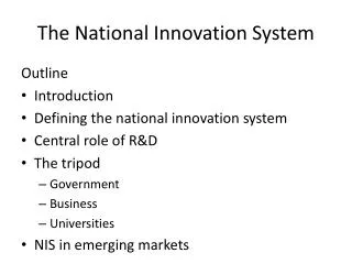 The National Innovation System