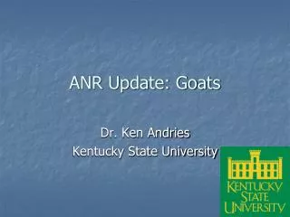ANR Update: Goats