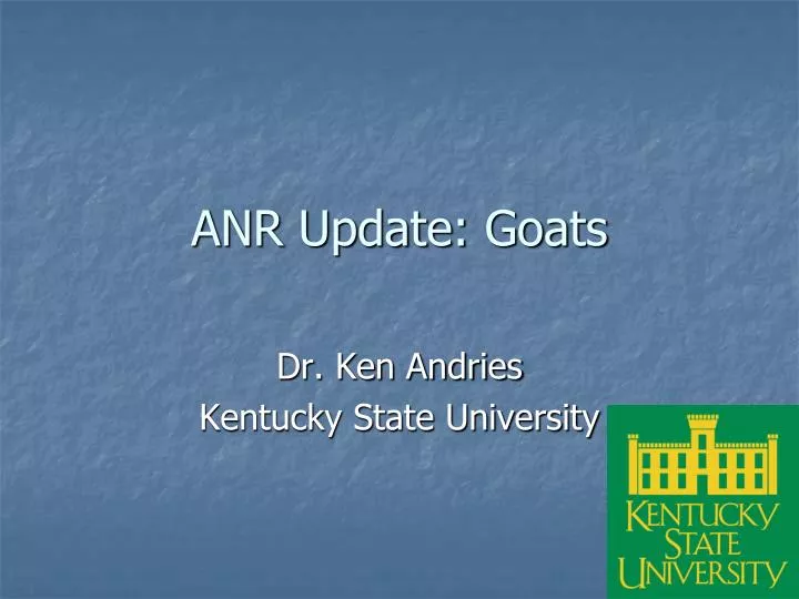 anr update goats