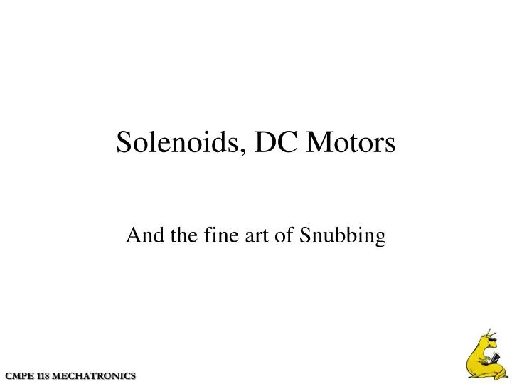 solenoids dc motors