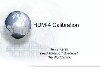 HDM-4 Calibration