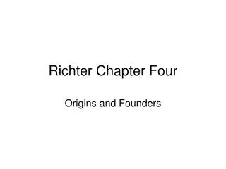 Richter Chapter Four