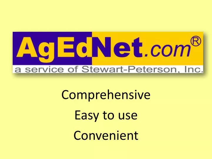 comprehensive easy to use convenient