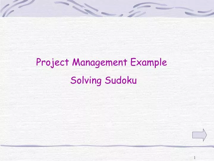 project management example