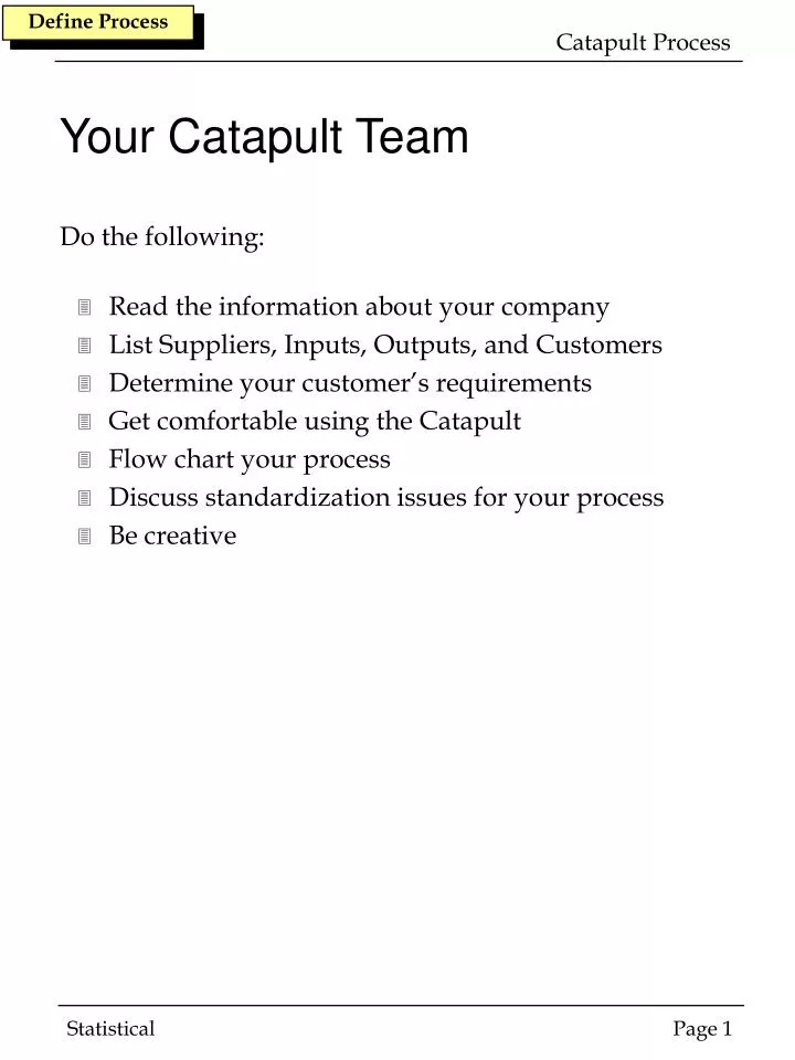 your catapult team