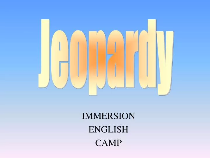 immersion english camp