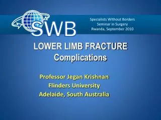 LOWER LIMB FRACTURE Complications