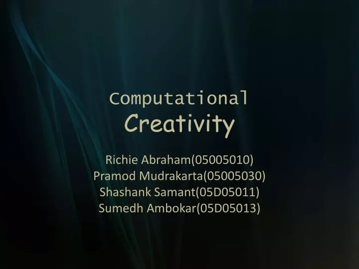 computational creativity