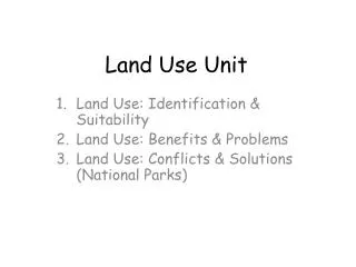 Land Use Unit