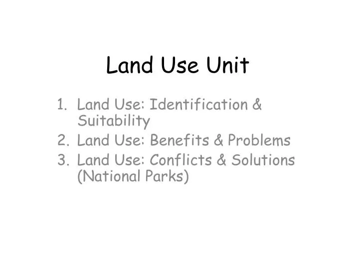 land use unit