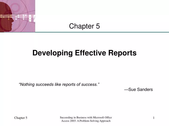 developing effective reports
