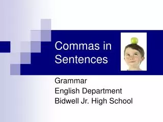Commas in Sentences