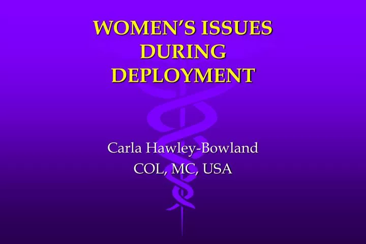women s issues during deployment