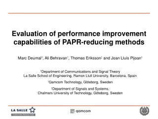 Evaluation of performance improvement capabilities of PAPR-reducing methods