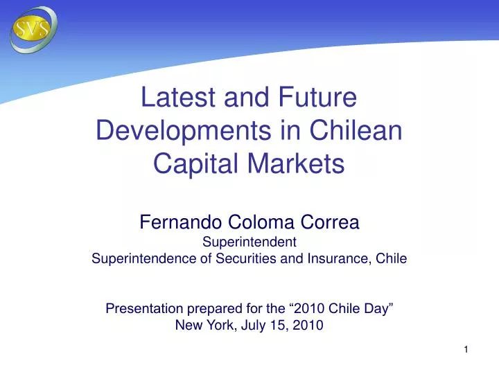 latest and future developments in chilean capital markets
