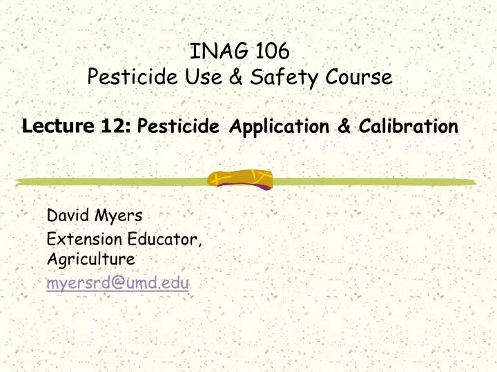 inag 106 pesticide use safety course