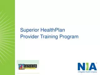 Superior HealthPlan Provider Training Program
