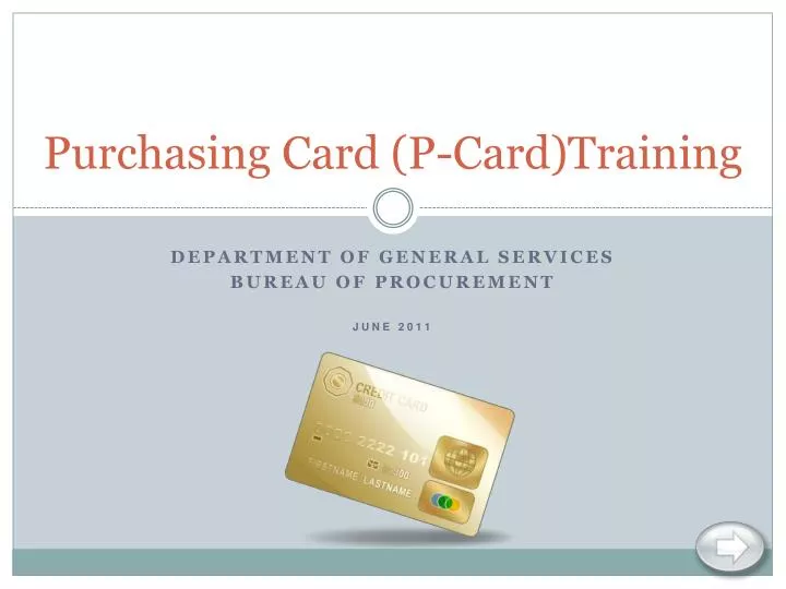 purchasing card p card training