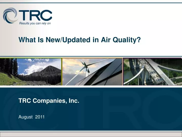 what is new updated in air quality