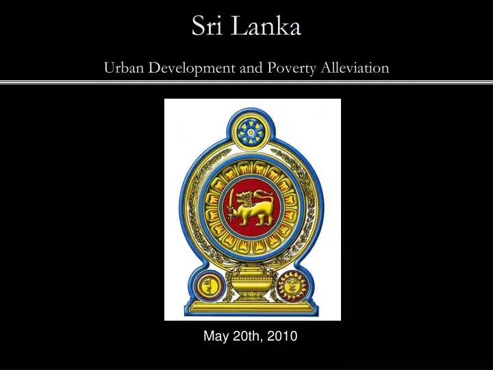 sri lanka urban development and poverty alleviation