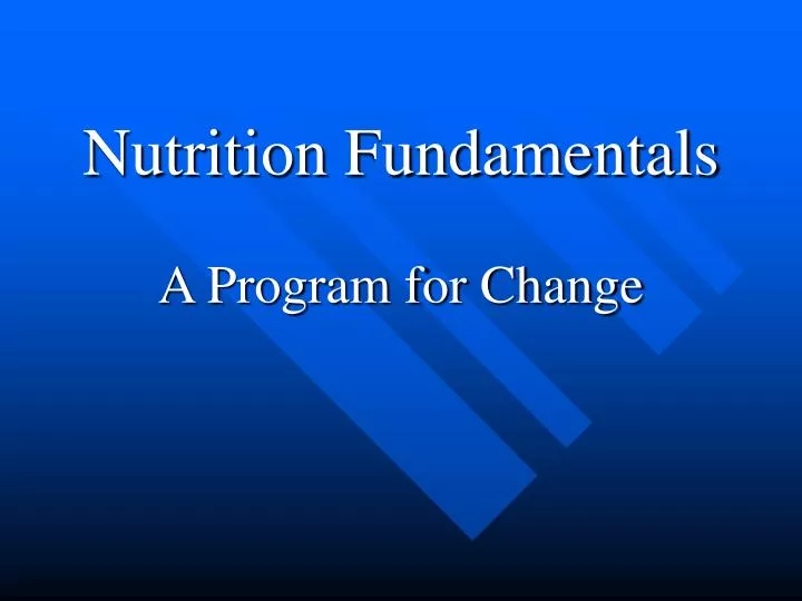 nutrition fundamentals