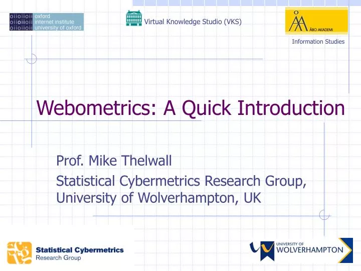 webometrics a quick introduction