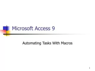 Microsoft Access 9
