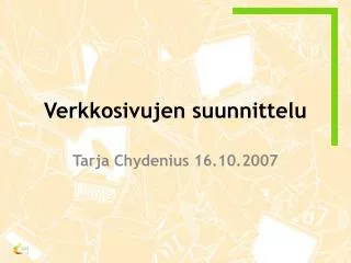 verkkosivujen suunnittelu
