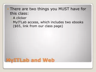 MyITLab and Web