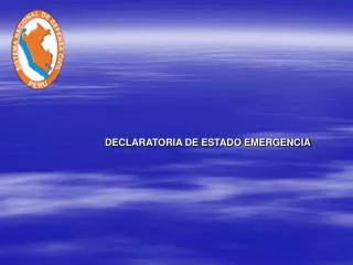 declaratoria de estado emergencia