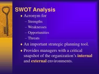 swot analysis