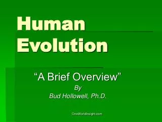 Human Evolution