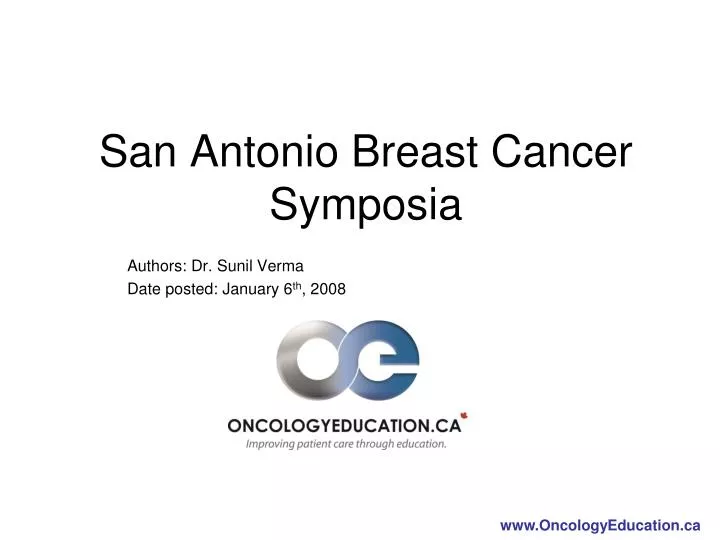 san antonio breast cancer symposia
