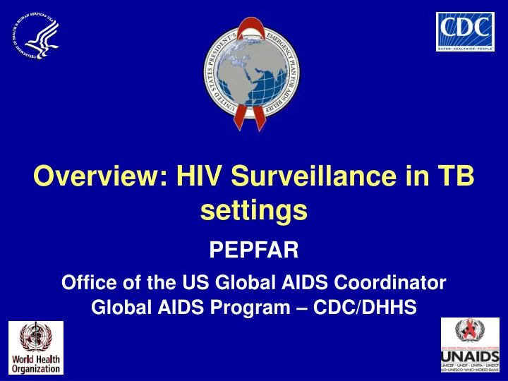 overview hiv surveillance in tb settings