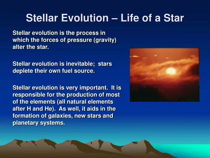 stellar evolution life of a star