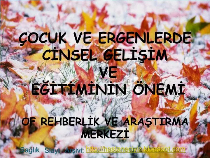 PPT - ÇOCUK VE ERGENLERDE CİNSEL GELİŞİM VE EĞİTİMİNİN ÖNEMİ OF ...