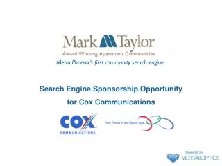 Search Engine Sponsorship Opportunity for Cox Communications