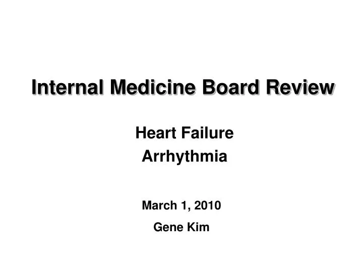 internal medicine board review