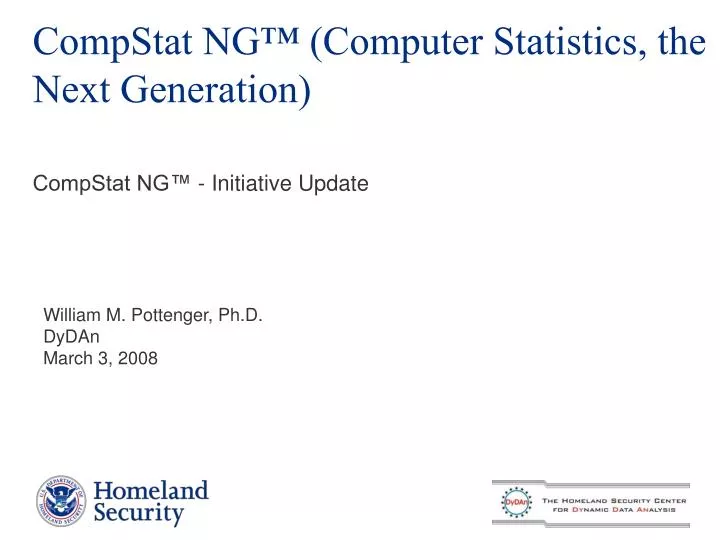 compstat ng computer statistics the next generation