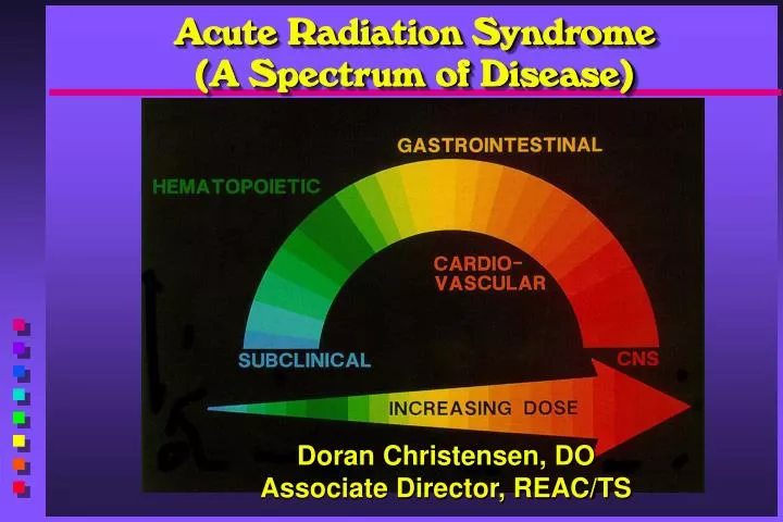 acute radiation syndrome a spectrum of disease