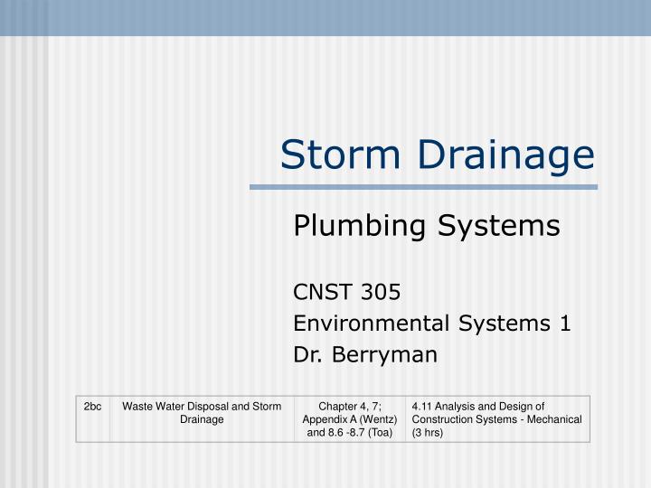 storm drainage